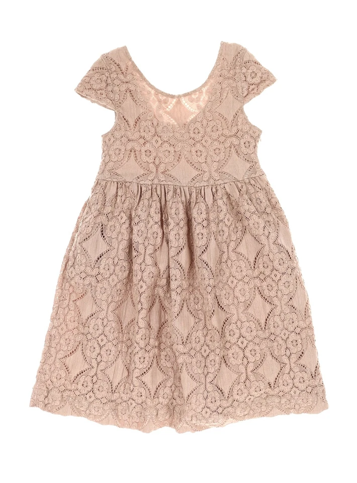 Vestido de renda rosa empoeirado Burberry feminino tamanho 14Y 164 cm - Imagem 1 de 4