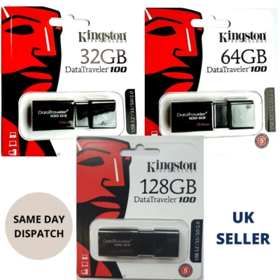 Kingston High Speed 32GB to 128GB USB Memory Stick Pen Thumb Flash data Drive - Image 1 of 4