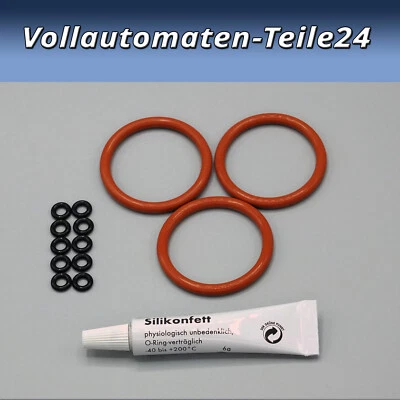 NEW-KAFFEEVOLLAUTOMATEN O-Ring Dichtung Set 14 tlg Kolbenring Silikonfett zu Delonghi Kaffeevollautomat