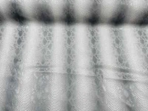 Viper Snake Vinyl Fabric - Silver - 54" Width Faux Leather Sold By The Yard - Picture 1 of 3