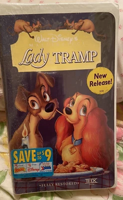 Lady and the Tramp VHS Walt Disney’s Masterpiece Fully Restored  New Sealed - Image 1 of 4