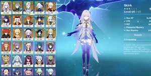AR58 [EU] Skirk Neuvillette Alhaitham Furina +11 Heroes 5 Weapons - Afbeelding 1 van 2