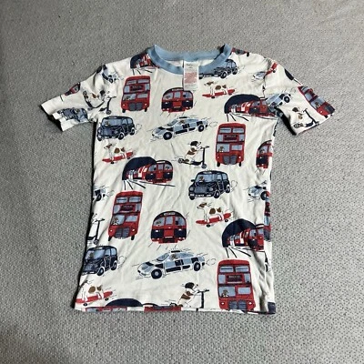 Mini Boden BoyS White Red Car Train Truck Short Sleeve T-Shirt 100% Cotton 12Y - Image 1 of 4