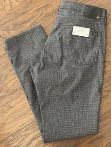AG the everett in delorean black grey herringbone stretch pants 36 x 34 * - Picture 1 of 8