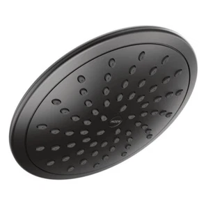 Cabezal de ducha de lluvia Moen negro mate 8 pulgadas 2,5 GPM de una sola función 6345BL - Imagen 1 de 1
