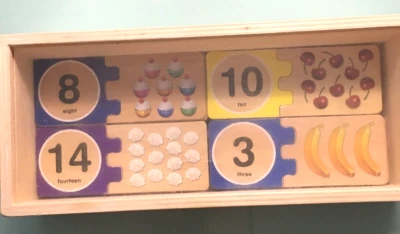 Melissa & Doug Self-Correcting Wooden Number Counting Math Puzzles Toy - Image 1 of 4