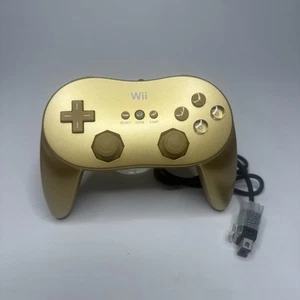 Nintendo Wii Classic Controller Pro Gold Goldeneye 007 Zelda Edition CLEAN - Picture 1 of 8