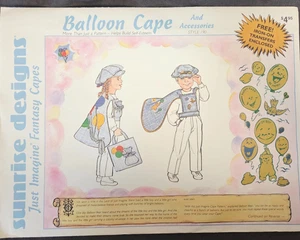 Vintage Sunrise Designs Sewing Pattern Balloon Cape & Accessories Style 190 New - Picture 1 of 4