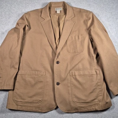 Duluth Trading Co. Fire Hose Presentation Jacket Mens 3XL Blazer Tan Brown Heavy - Image 1 of 4