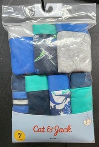 Cat & Jack Boy Briefs 7 Pack Dinosaurs Size Large 74 - 97ibs New in Bag - Picture 1 of 4