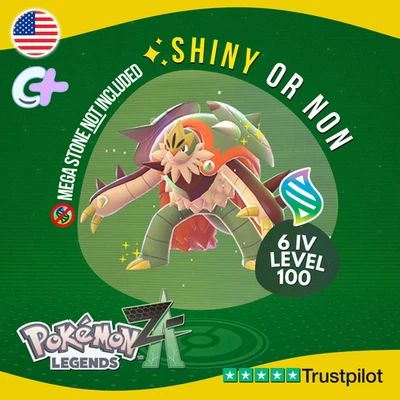Mega Chesnaught Shiny or Non ✨ 6 IV Pokémon Legends Z-A Battle Ready ZA Z A - Image 1 of 4
