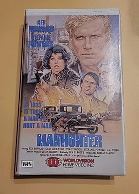 Manhunter VHS Ken Howard Stefanie Powers Worldvision Home Video CLAMSHELL 1986  - Image 1 of 4
