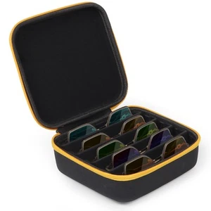 Travel Sunglasses Organizer Case with 5 Adjustable Slots, Multiple Pairs Eyeg - Picture 1 of 6