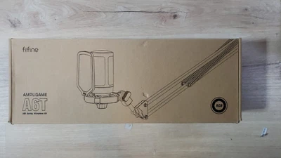 FIFINE USB Gaming Streaming Mic Kit, RGB Condenser w/Boom Arm, Blue A6T, PC/Mac - Image 1 of 2