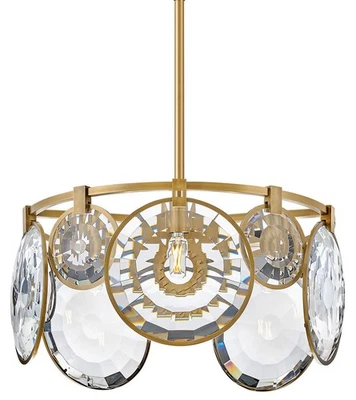 Fredrick Ramond FR31263 Nala 5 luces 22" W colgante / semi-al ras - latón Foto 1 de 4