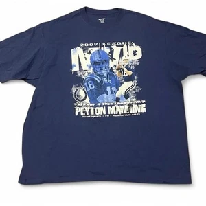 Vintage 2009 Peyton Manning Indianapolis Colts 4 Time MVP Blue Shirt 2XL NFL - Picture 1 of 6