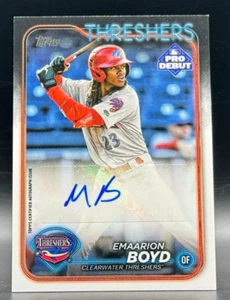 2024 Topps Pro Debut Emailion Boyd Minor League Threshers Prospect Autograph - Bild 1 von 2