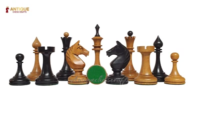 Soviet USSR 1970 Reproduced 4" Chess set in Distressed and Ebonised - Image 1 of 4
