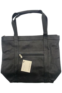Le Donne Leather Tote Phalicia Black - Picture 1 of 3