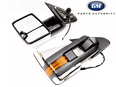 Silverado Sierra 2015-2018 cromo plegable eléctrico remolque espejos retrovisores OEM GM  Foto 1 de 4