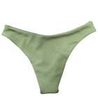 Zaful Green Ribbed Thong Double Fabric Cheeky Bikini M