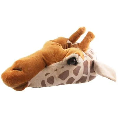 Giraffe Tier Hausschuhe Pantoffel Schlappen Kuscheltier Afrika Damen Herren