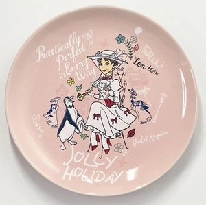 Mary Poppins Jolly Holiday 8” Pink Stoneware Plate • Disney Parks - Picture 1 of 2