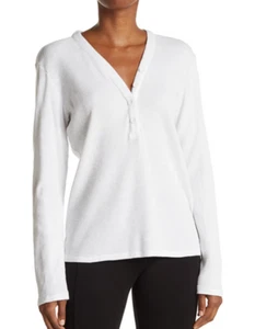 Maglia James Perse scollo a V Henley bianca 0 (XS) nuova con etichette $125 - Foto 1 di 3