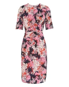 🌻 Whistles Wild Floral Phoebe Silk Bodycon Dress. Size 6 (fits 8). RRP £150 - Picture 1 of 8