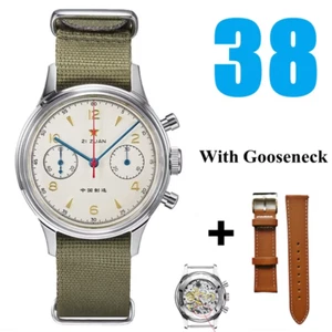 RED STAR 38 Mm Herren 1963 Chronograph Mechanische Uhr Pilot Mit Möwenwerk ST190 - Bild 1 von 22