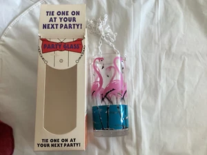 Vintage Jumbo Plastic Glass HJ Stotters-PARTY GLASS-FLAMINGO NIB-RARE - Picture 1 of 7