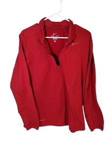 Nike Dry Fit Large Rot 1/4 Zip Warm Up Jacke - Bild 1 von 9