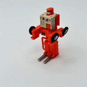 Tonka Go-Bots Original Vintage 1980's Figure ORANGE MR-34 FORKLIFT TRANSFORMER - Picture 1 of 2
