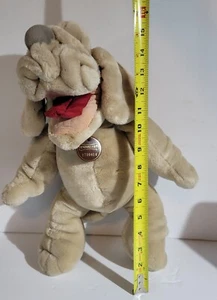 Wrinkles The Dog 1799414 Plush Ganz Bros Puppet 1986 Cream Color W Gray Nose 16" - Picture 1 of 18