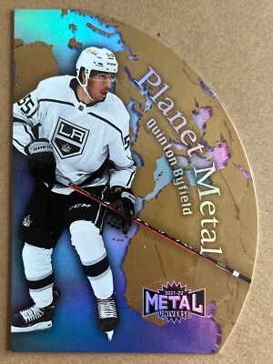Quinton Byfield 2021-22 Upper Deck Metal Universe PLANET METAL GOLD Rookie KINGS - Image 1 of 2