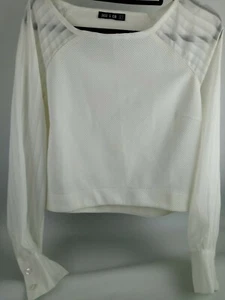 Jasi & Co White Long Sleeve Blouse Sz 14 - Picture 1 of 4