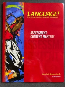 LANGUAGE! Book A  Assessment: Content Mastery 3rd Edition by Jane Fell Greene - Picture 1 of 5