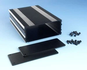 Boxgehäuse B3-160BK Aluminium Strangpressplatzgehäuse schwarz - Bild 1 von 2