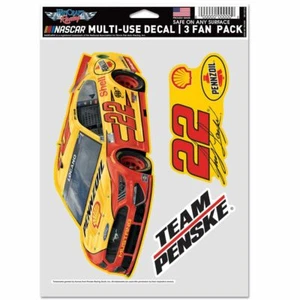 Joey Logano 2021 Wincraft #22 Pennzoil/Shell Decal Sheet(3 Decals) Multi Use - Picture 1 of 1