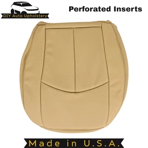 2002-2009 For Mercedes-Benz E-Class Genuine Leather Driver Bottom Seat Cover Tan - Picture 1 of 5