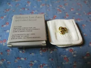 NIB Avon 1984 Birthstone Love Charm April Simulated Diamond - Picture 1 of 3