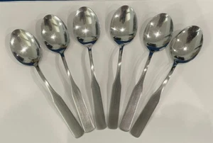 Set of Six (6) Imperial Stainless "Nova" Soup Spoons Oval Glossy 7 1/4” VGUC - Picture 1 of 9