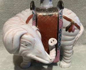 Porcelain Elephant Candlestick Holder Unsigned - Picture 1 of 13