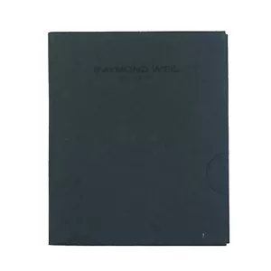 SOPORTE DE MANGA MANUAL/FOLLETO RAYMOND WEIL AUTÉNTICO MARRÓN - Imagen 1 de 3