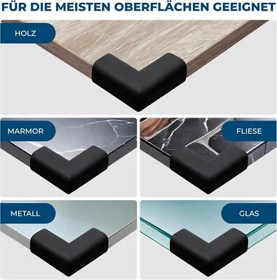 BESUCHE DEN STORE Eckenschutz Baby (12x) | Kantenschutz Schwarz, Selbstklebend