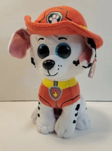 Juguete de peluche de peluche TY Beanie Boos 6" Paw Patrol MARSHALL Dalmation - Imagen 1 de 12