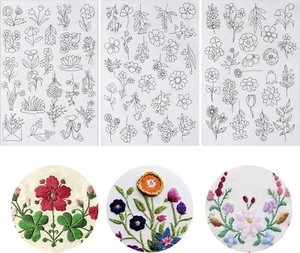 74 Pcs Stick and Stitch Embroidery Paper Adhesive Embroidery Transfer Paper Uk - Picture 1 of 7