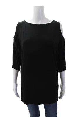 Camisa Michael Stars feminina manga curta ombro frio gola redonda preta tamanho único - Imagem 1 de 4