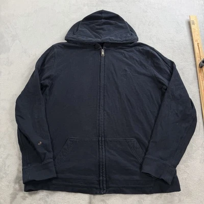 博柏利 Brit 全拉链连帽衫男式 2XL 刺绣标志蓝色棉质学院风 — 第 1/4 张图片