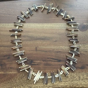 Vintage Handmade Sea Urchin Spine Sea Shell Necklace Hawaiian Boho 36" - Picture 1 of 15
